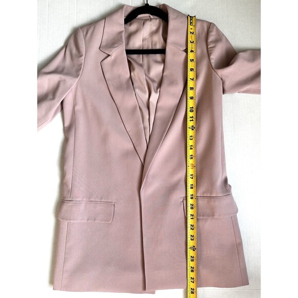 All Saints Pink Aleida Lightweight Tri Blazer Open Front Jacket Women’s Size 2 - Picture 10 of 13